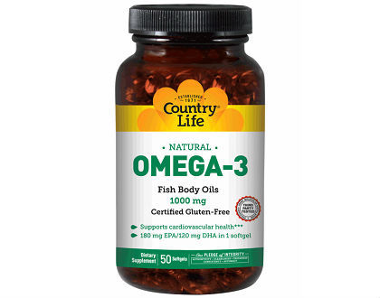Omega-3 Fish Oil Country Life Vitamins supplement