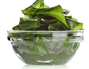 A bowl of seaweed for healthy hair