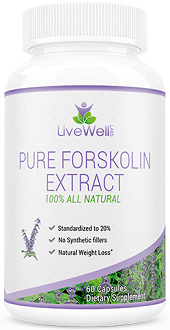 LiveWell Labs Pure Forskolin Extract Supplement for Weight Loss