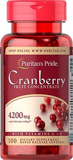 Puritan's Pride Cranberry Fruit Concentrate with C & E supplement