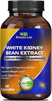 Biogreen Labs Pure White Kidney Bean Extract Supplement for Blocking Carbohydrates