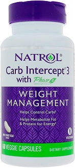 Natrol Carb Intercept 3 Supplement for Blocking Carbohydrate Absorbption