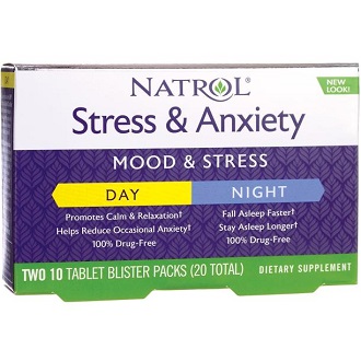 Natrol Stress And Anxiety Day And Night Supplement to Ease Anxiety