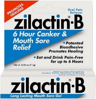 Zilactin-B Long Lasting Mouth Sore Gel Treatment for Canker Sores