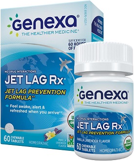 Genexa Health Jet Lag Rx supplement for jet lag