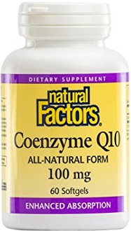 Natural Factors Coenzyme Q10 Supplement for Cardiovascular Health