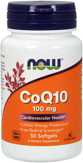 Now Foods CoQ10 Supplement for Cardiovascular Health