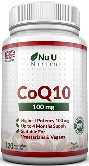 Nu U Nutrition CoQ10 Supplement for Cardiovascular Health