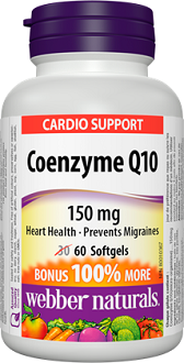 Webber Naturals Coenzyme Q10 Supplement for Cardiovascular Health