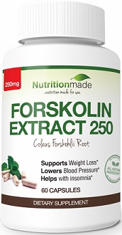 Nutritionmade Forskolin Extract 250 Supplement for Weight Loss