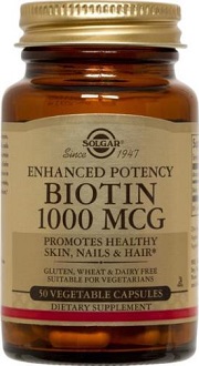 Solgar Biotin Supplement for Healthy Hair, Skin and Nails