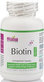 Zenith Nutrition Biotin Supplement for Healthy Skin, Hair and Nails