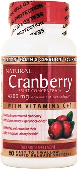 Earth Creation Natural Cranberry for Urinary Tract Infection