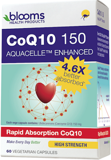 Blooms CoQ10 150 AquaCelle Enhanced for Health & Well-Being