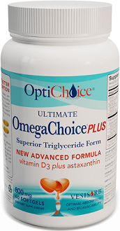 OptiChoice CoQ10 Plus Omega-3 for Health & Well-Being