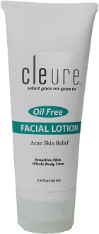 Cleure Facial Lotion - Oil Free - Acne Skin Relief for Skin Moisturizer