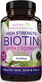 Nutravita Biotin with Coconut Oil for Hair Growth