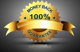 Money back guarantee sticker